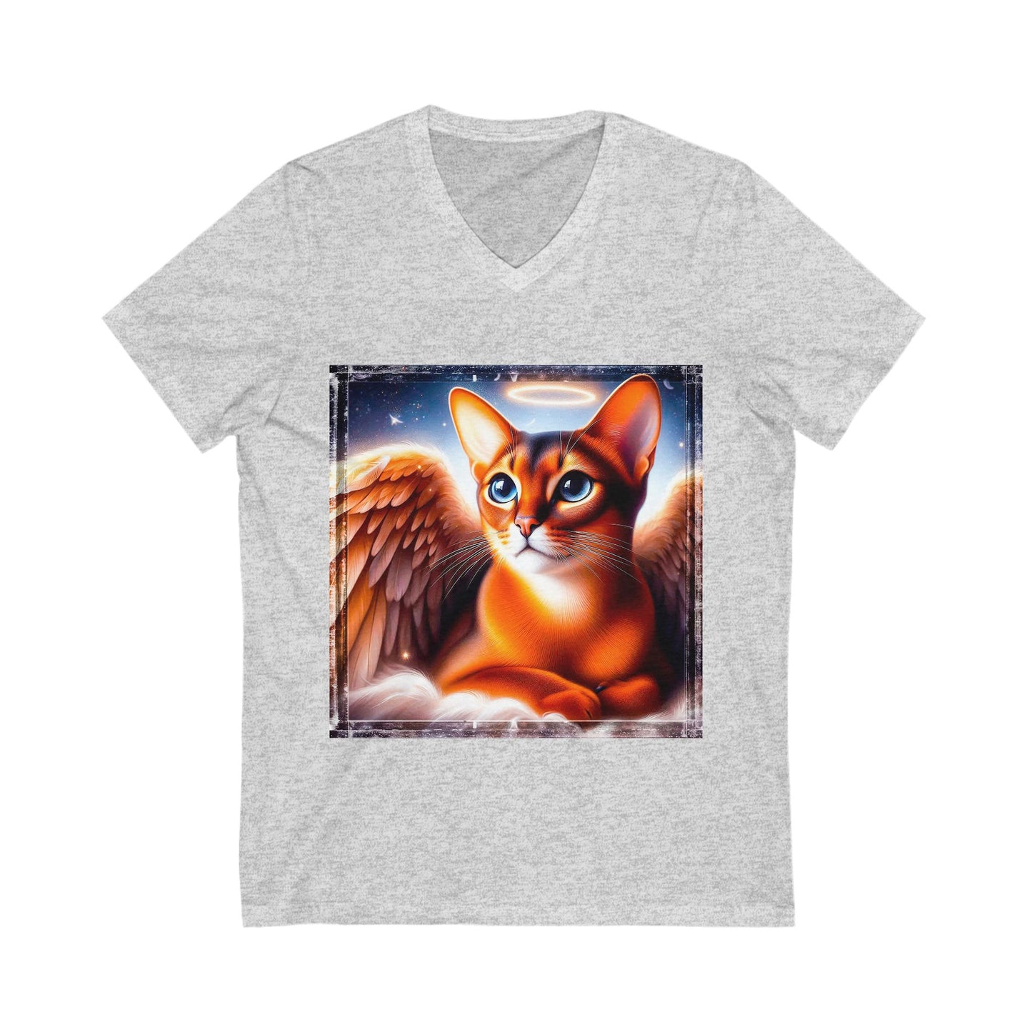 Abyssinian wings Jersey Short Sleeve V-Neck Tee