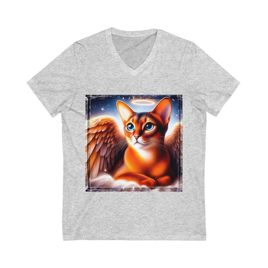 Abyssinian wings Jersey Short Sleeve V-Neck Tee by Printify