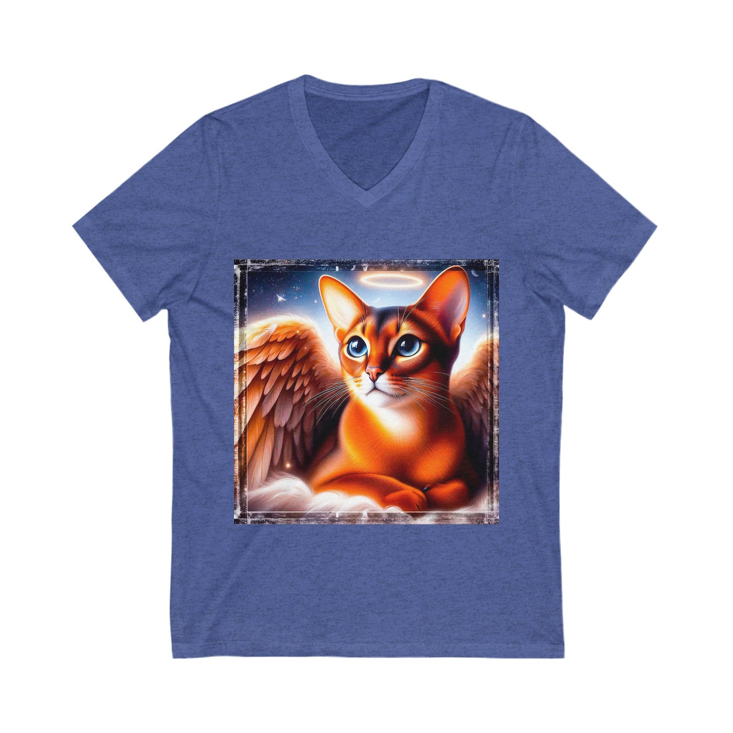 Abyssinian wings Jersey Short Sleeve V-Neck Tee