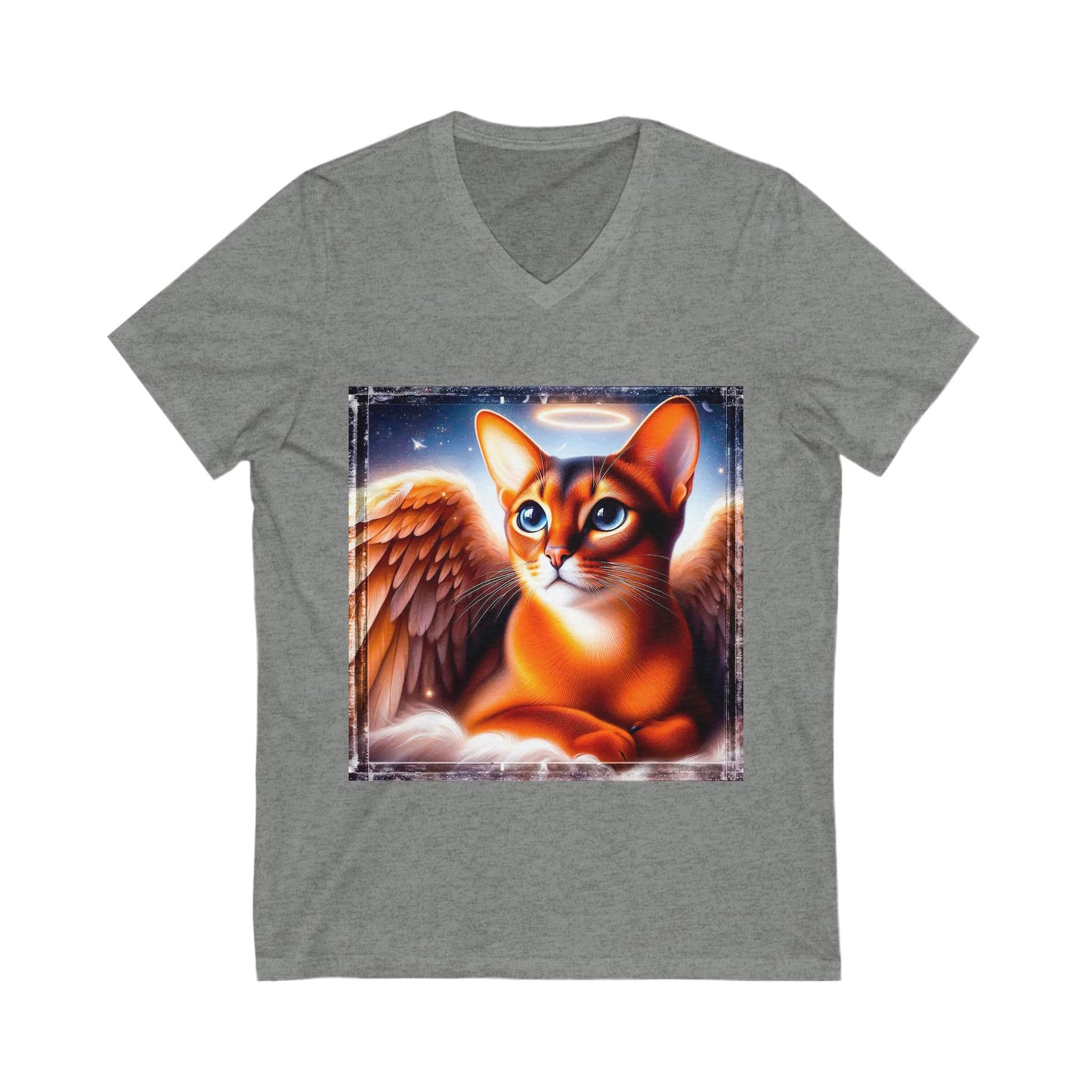Abyssinian wings Jersey Short Sleeve V-Neck Tee