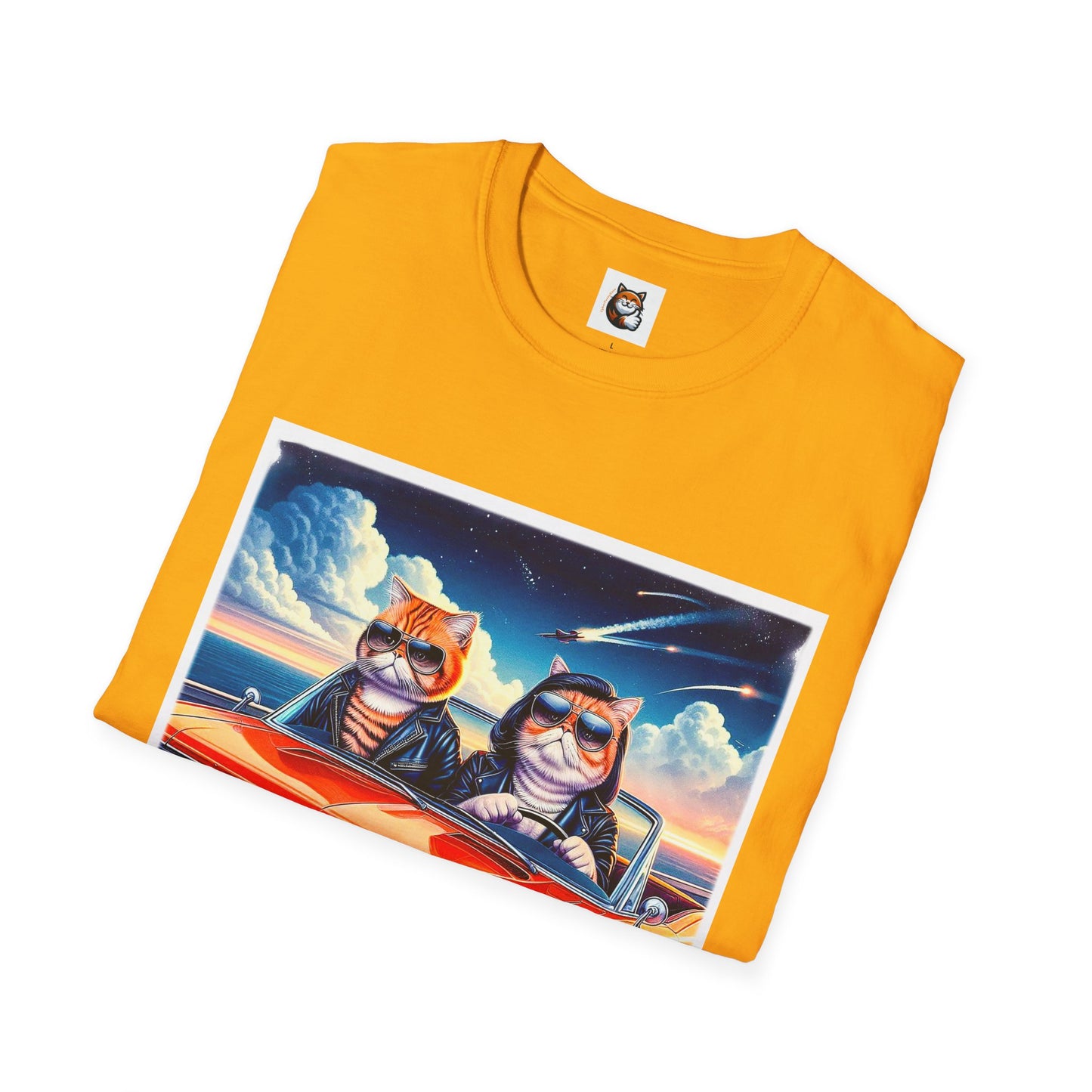 Wacky Exotic Shorthair Cat Unisex Softstyle T-Shirt