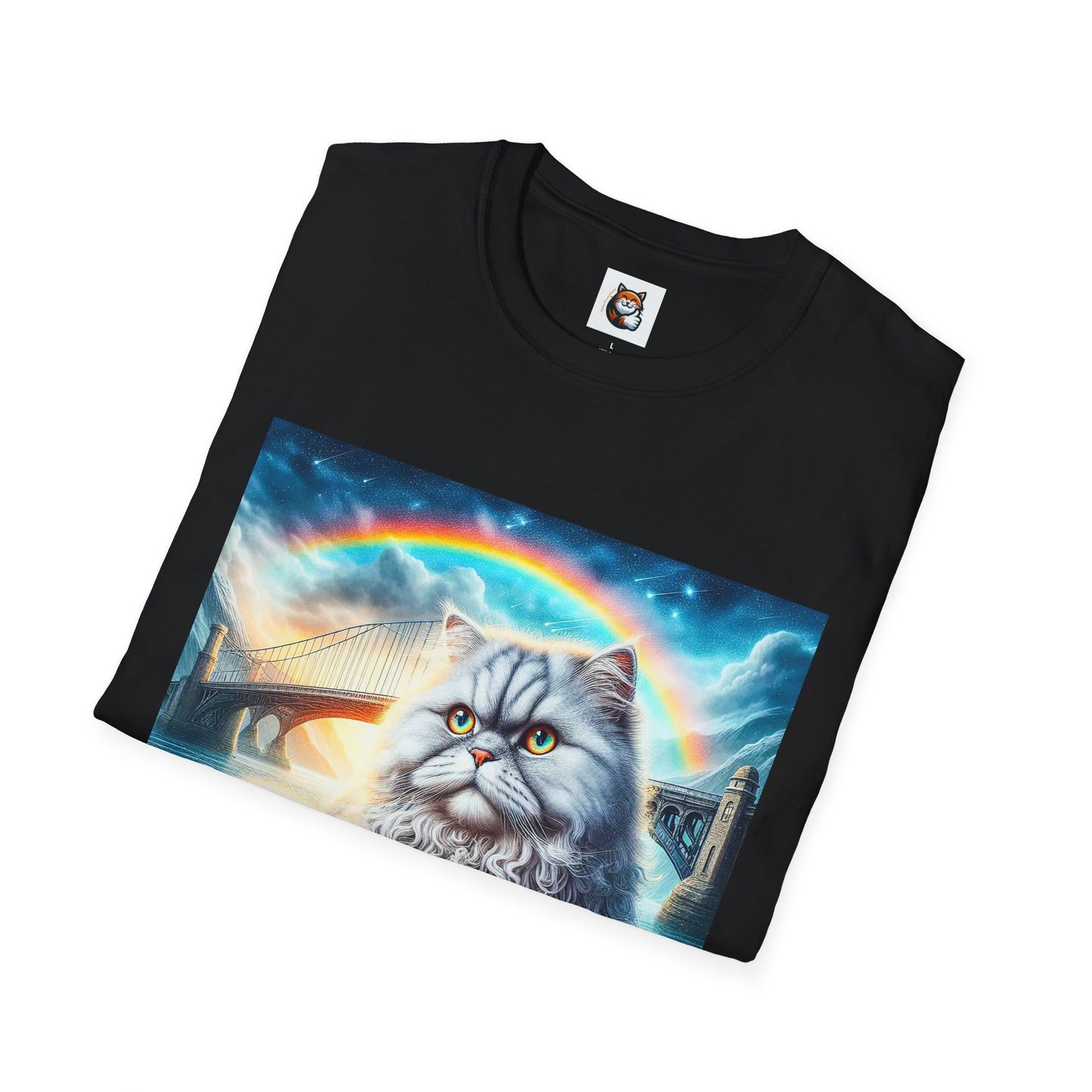 Selkirk Rex Cat T-Shirt  rainbow bridge