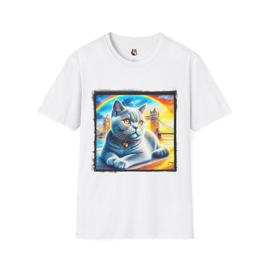British Shorthair rainbow Softstyle T-Shirt