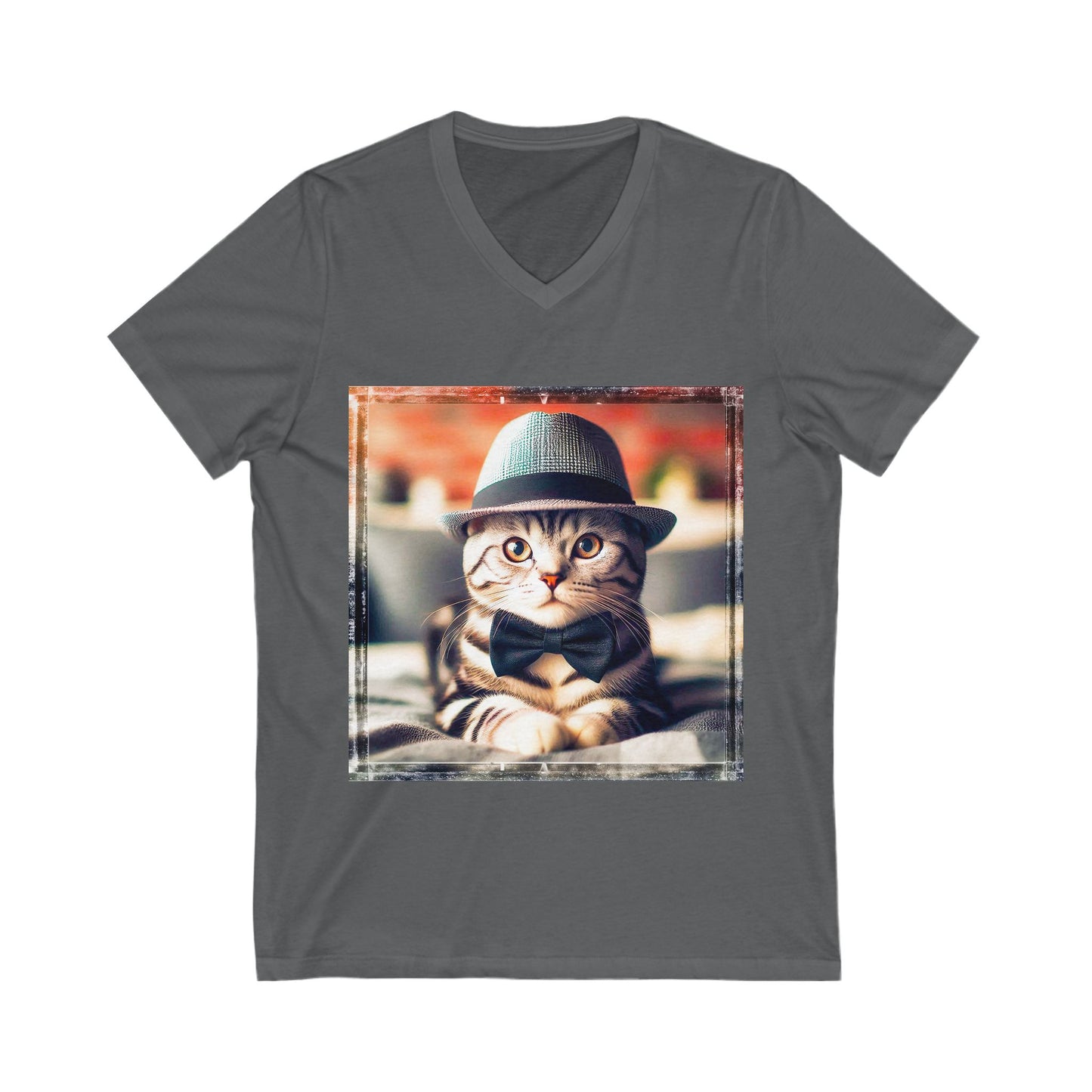 American Shorthair pretty baby Jersey Short Sleeve V-Neck Tee