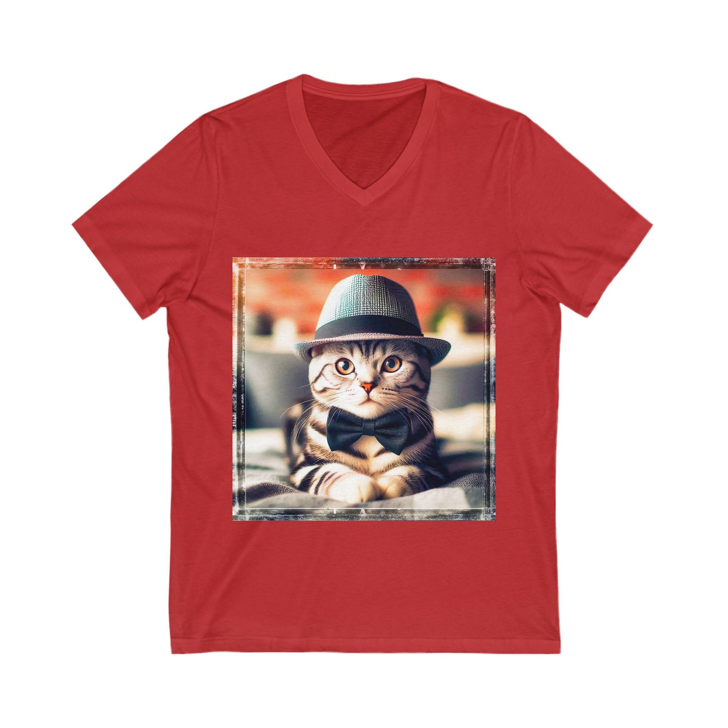 American Shorthair pretty baby Jersey Short Sleeve V-Neck Tee