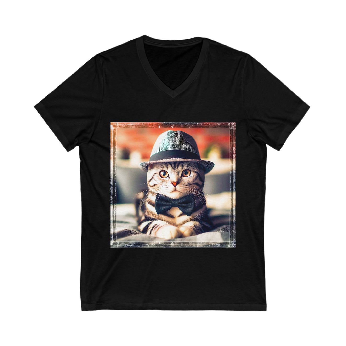 American Shorthair pretty baby Jersey Short Sleeve V-Neck Tee