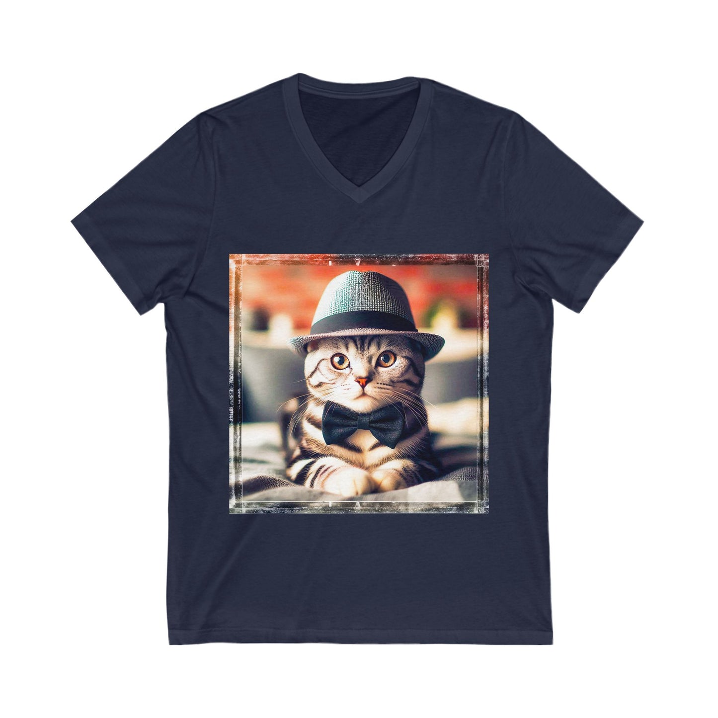 American Shorthair pretty baby Jersey Short Sleeve V-Neck Tee