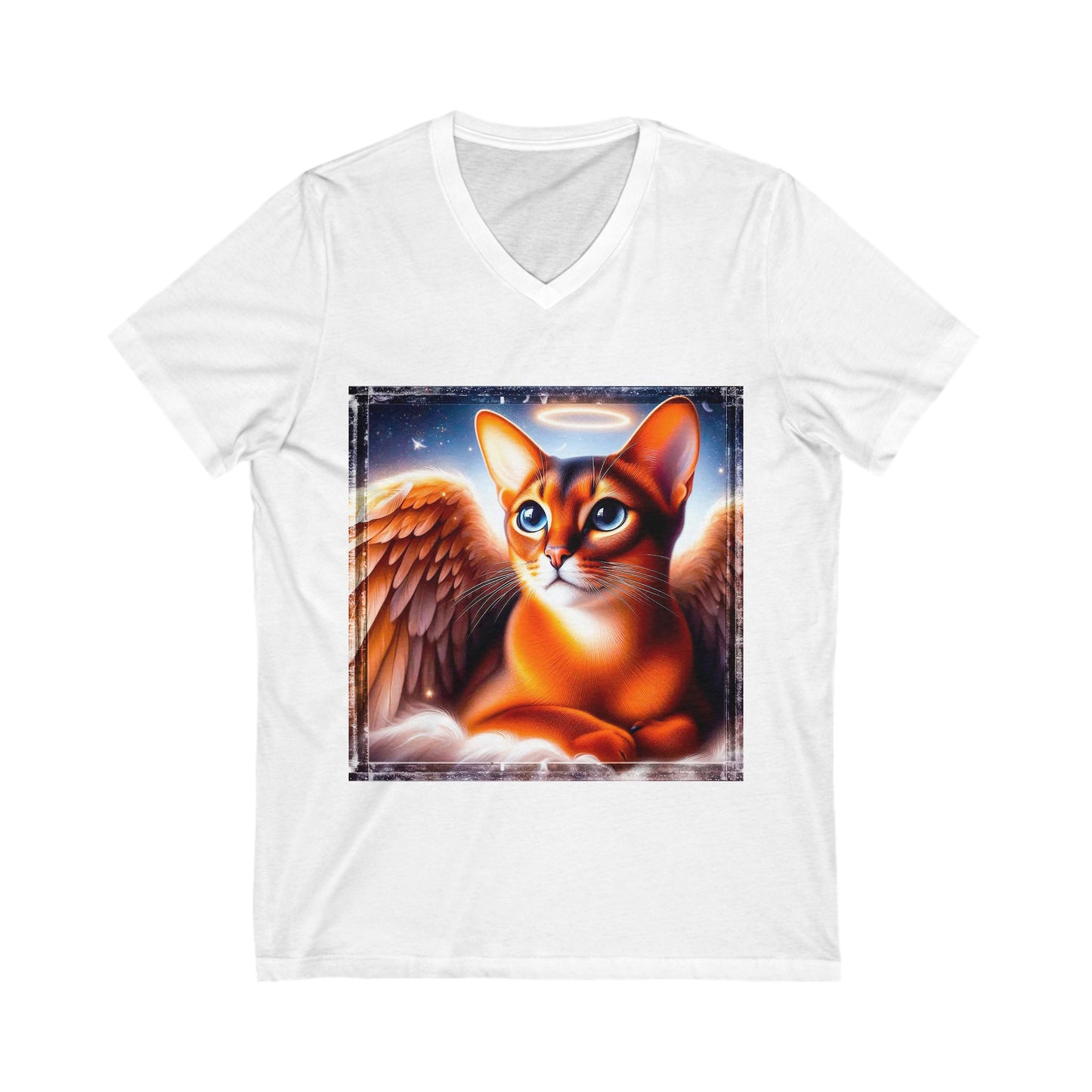 Abyssinian wings Jersey Short Sleeve V-Neck Tee