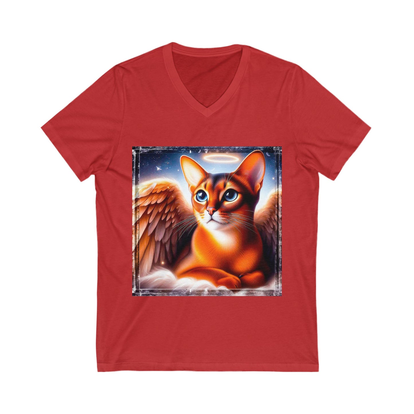 Abyssinian wings Jersey Short Sleeve V-Neck Tee