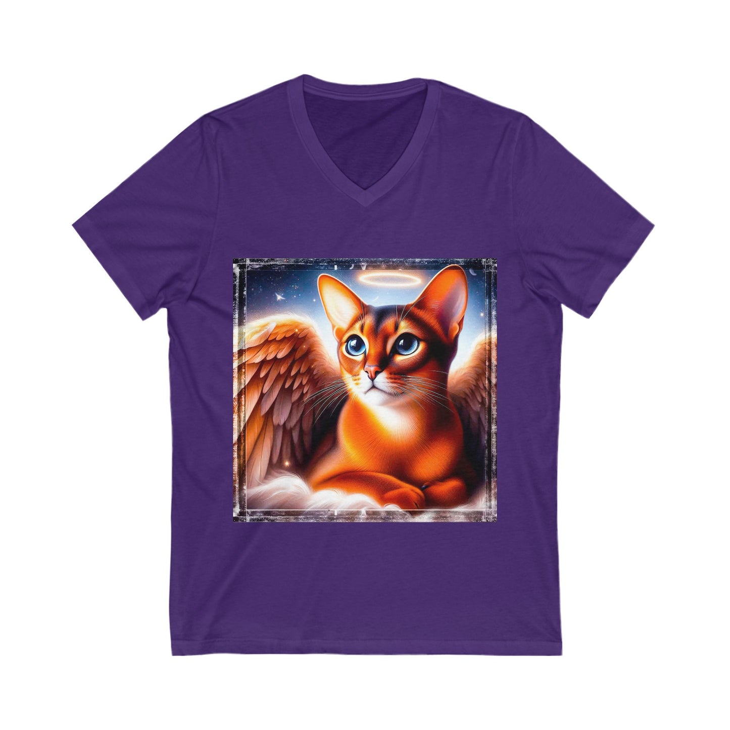 Abyssinian wings Jersey Short Sleeve V-Neck Tee
