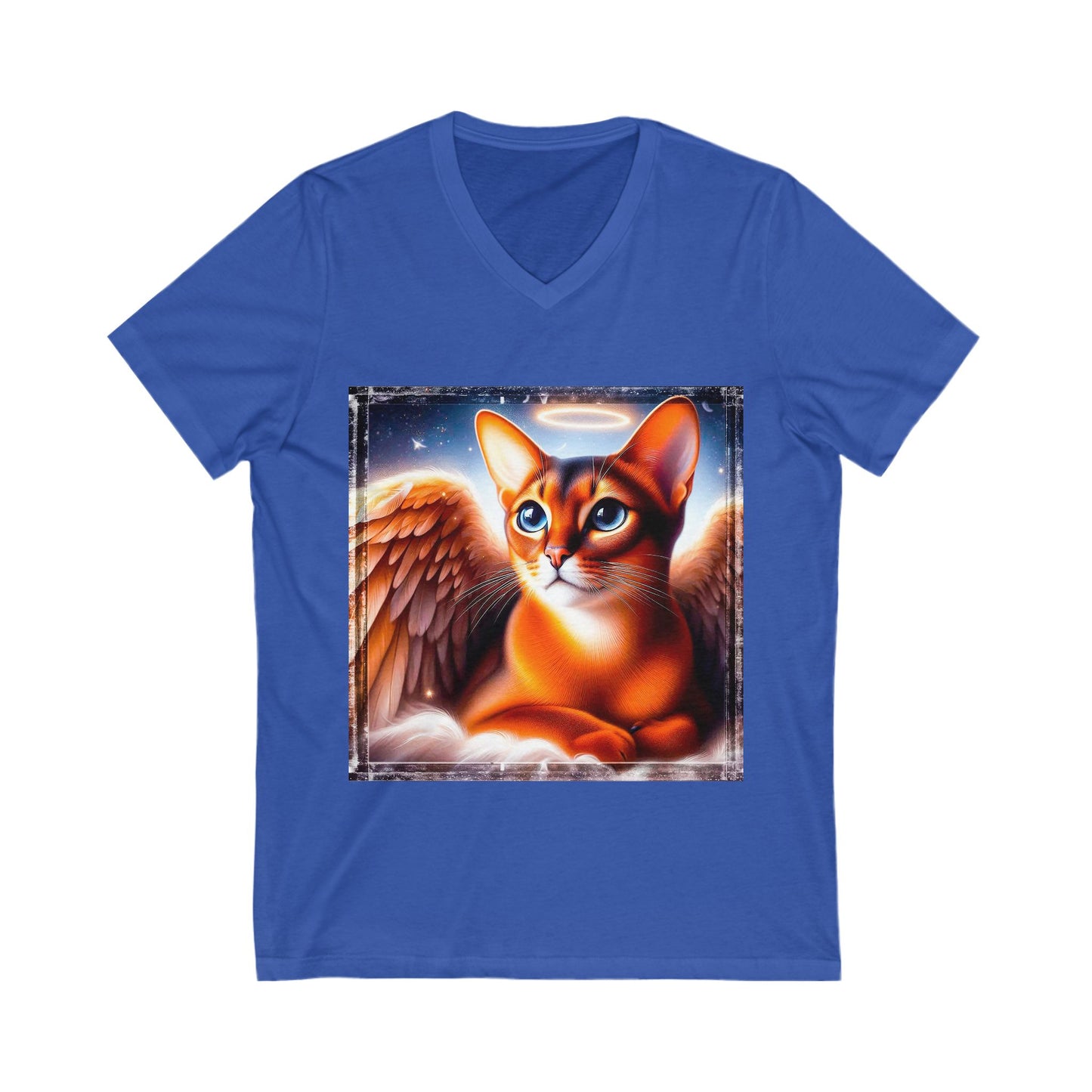 Abyssinian wings Jersey Short Sleeve V-Neck Tee
