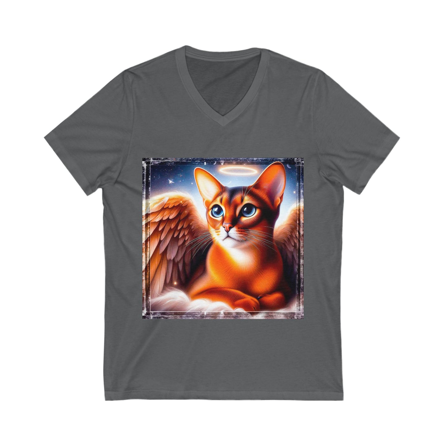 Abyssinian wings Jersey Short Sleeve V-Neck Tee