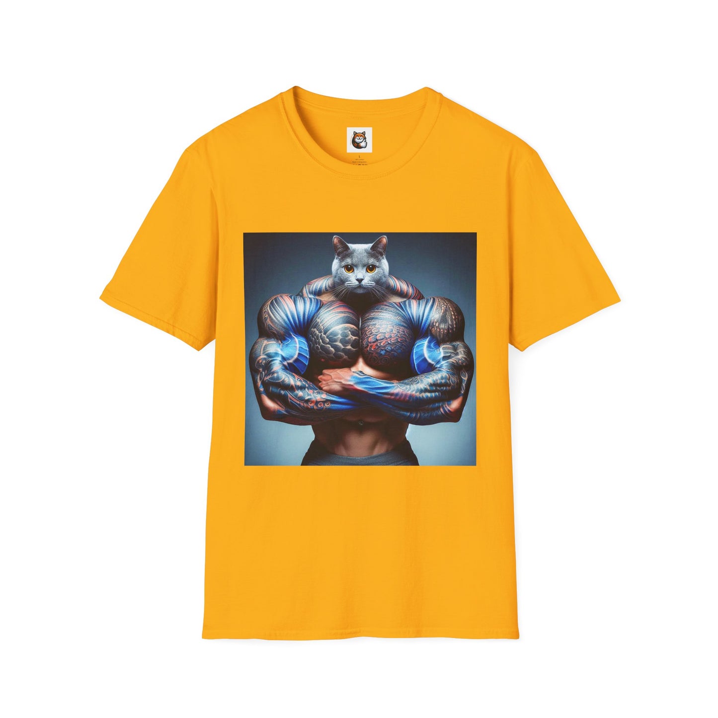 Russian Blue Cat Unisex Softstyle T-Shirt