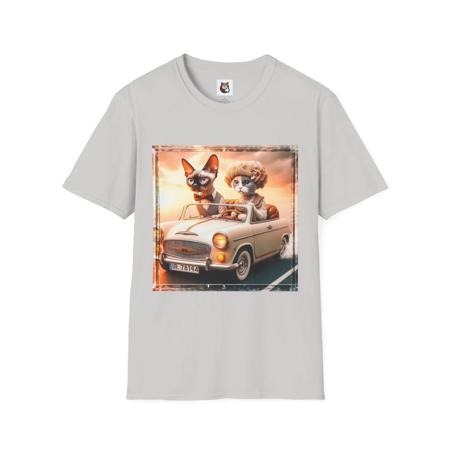 Wacky  Devon Rex Cat Unisex Softstyle T-Shirt