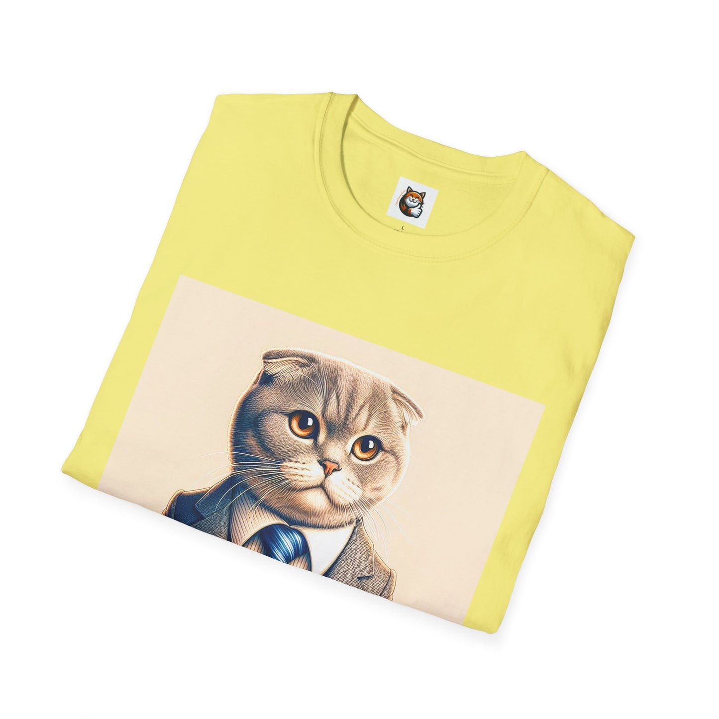 Scottish Fold Cat suit and tie  T-Shirt