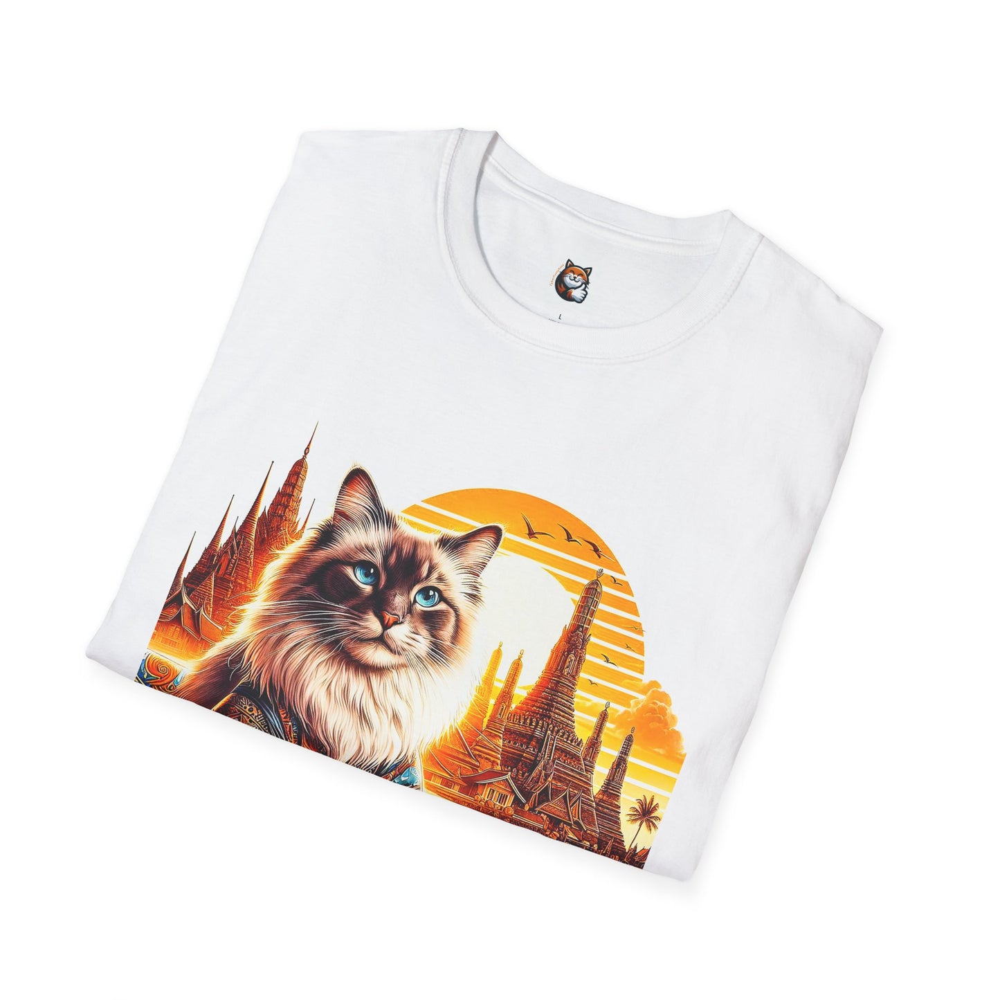 British Shorthair surfing Softstyle T-Shirt