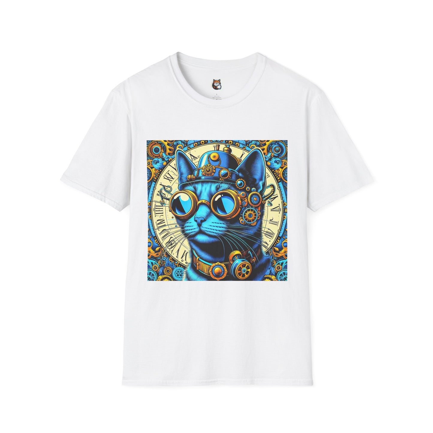 Russian Blue Cat steam punk T-Shirt
