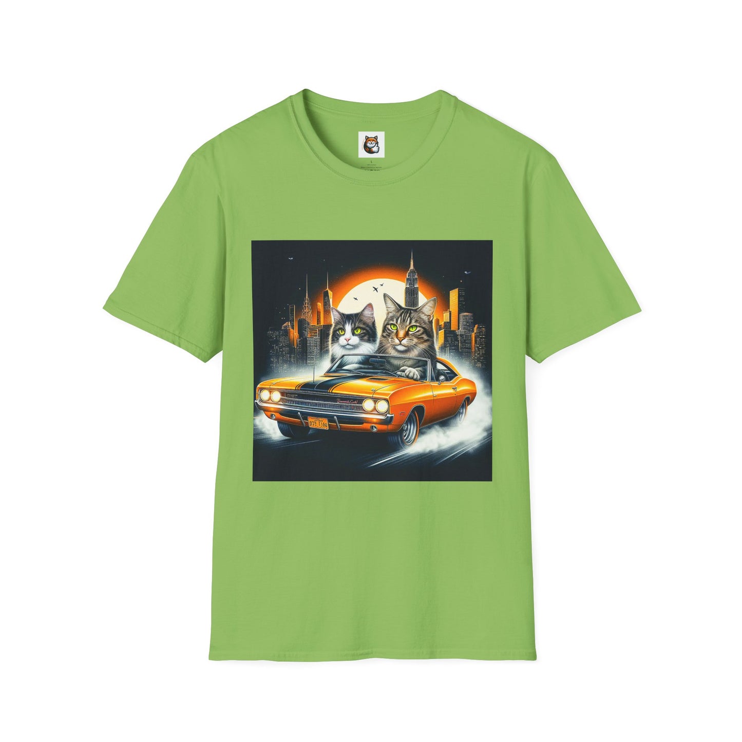 Wacky Domestic Cat Unisex Softstyle T-Shirt