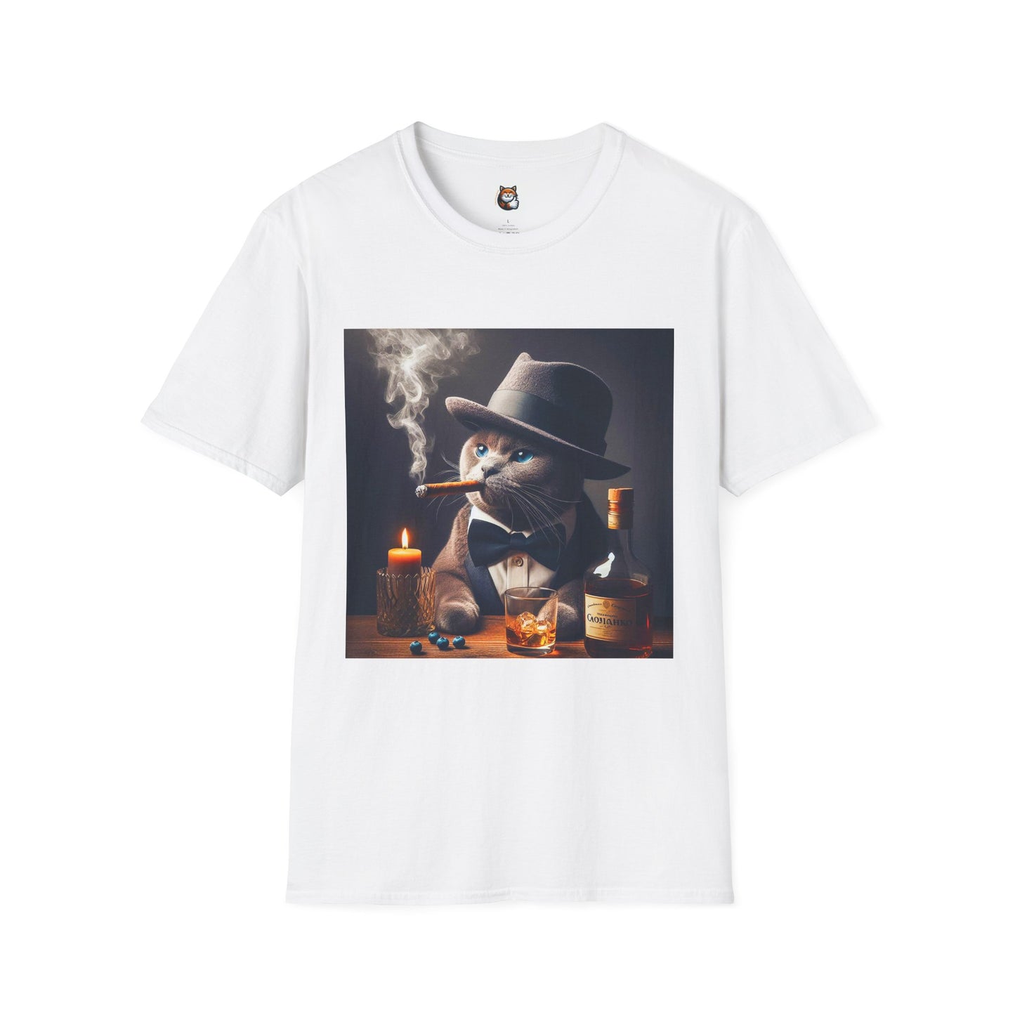 Russian Blue Cat Unisex Softstyle T-Shirt