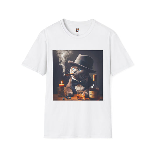 Russian Blue Cat Unisex Softstyle T-Shirt