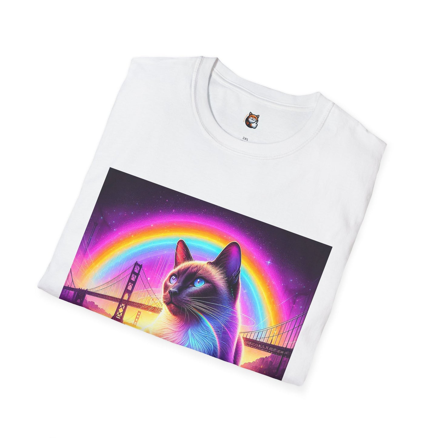 Siamese Cat purple rainbow