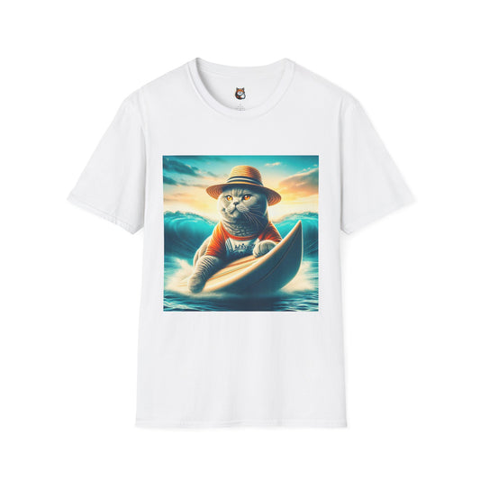 Scottish Fold Cat fun surfer T-Shirt