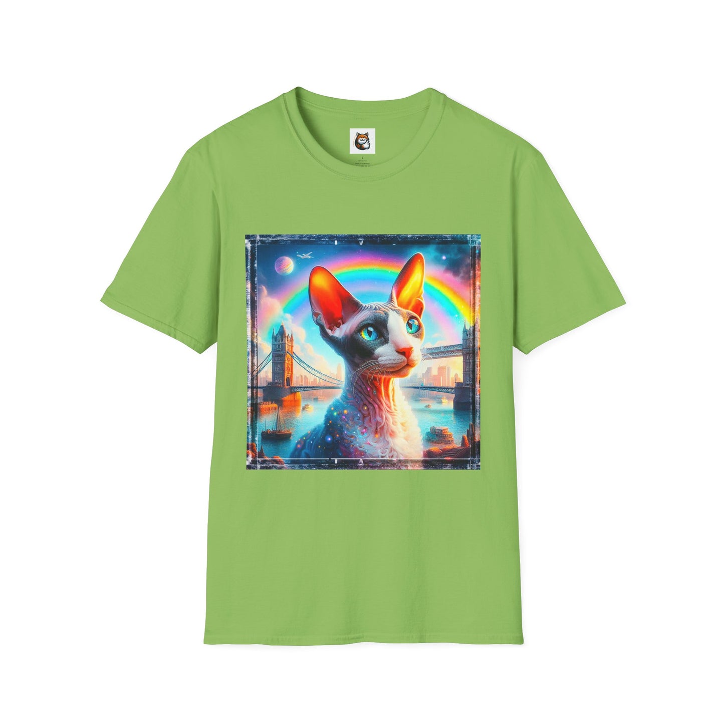 Cornish Rex Cat rainbow bridge T-Shirt