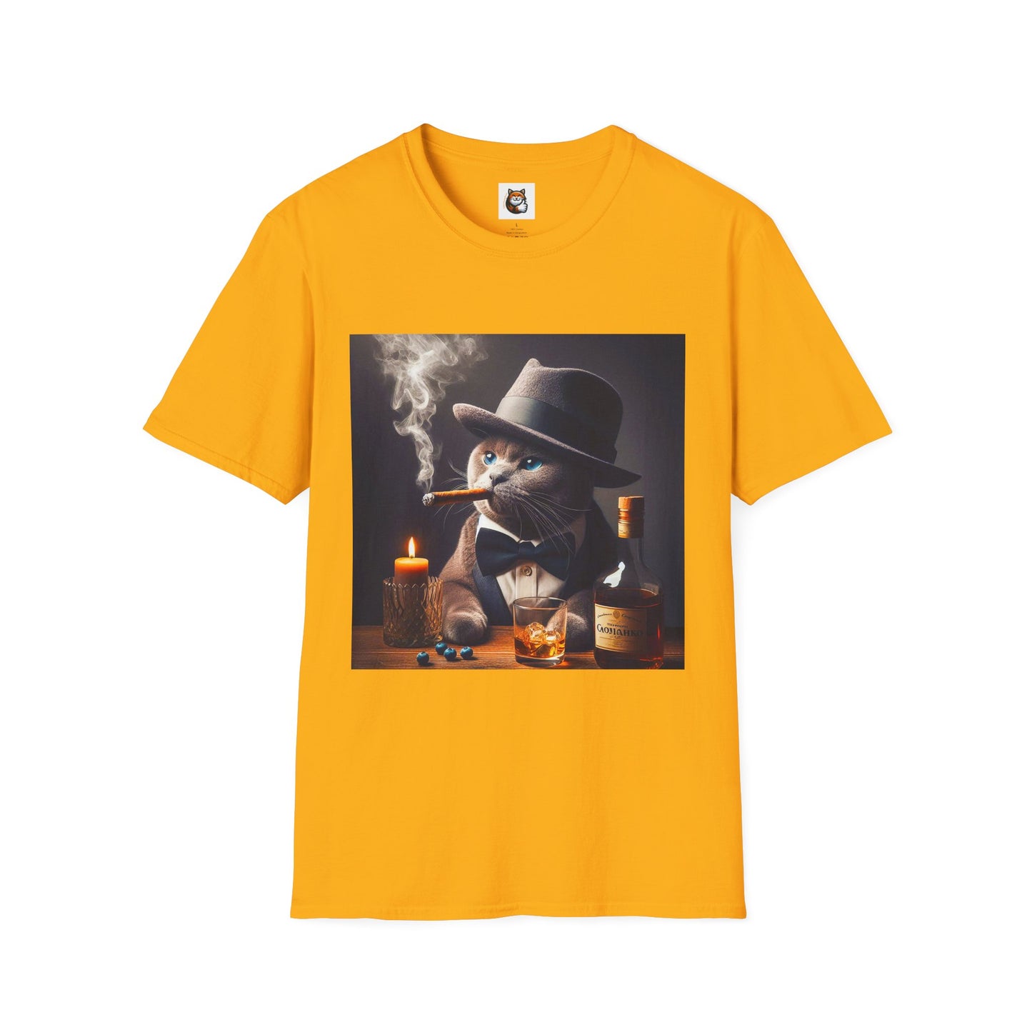 Russian Blue Cat Unisex Softstyle T-Shirt