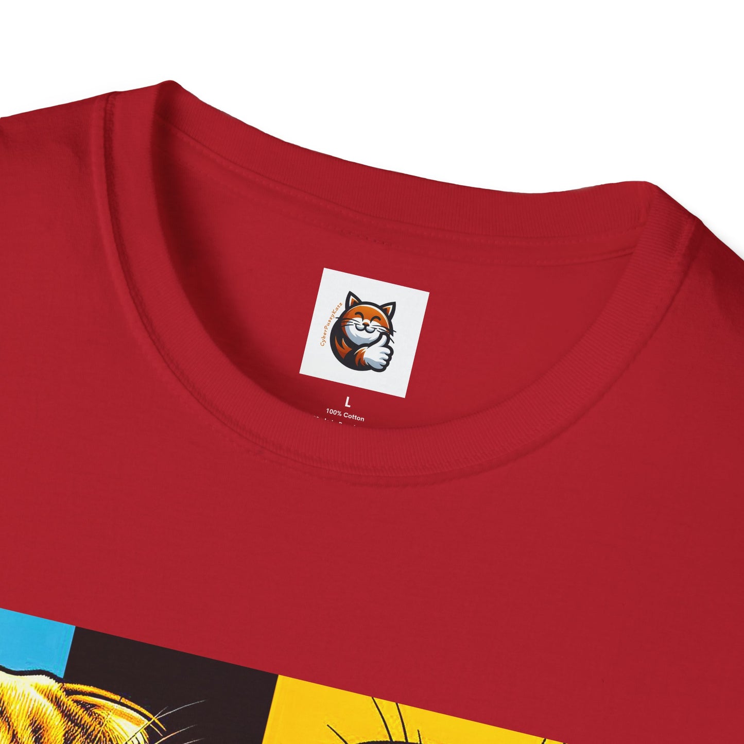 Scottish Fold Cat colorful squares  T-Shirt