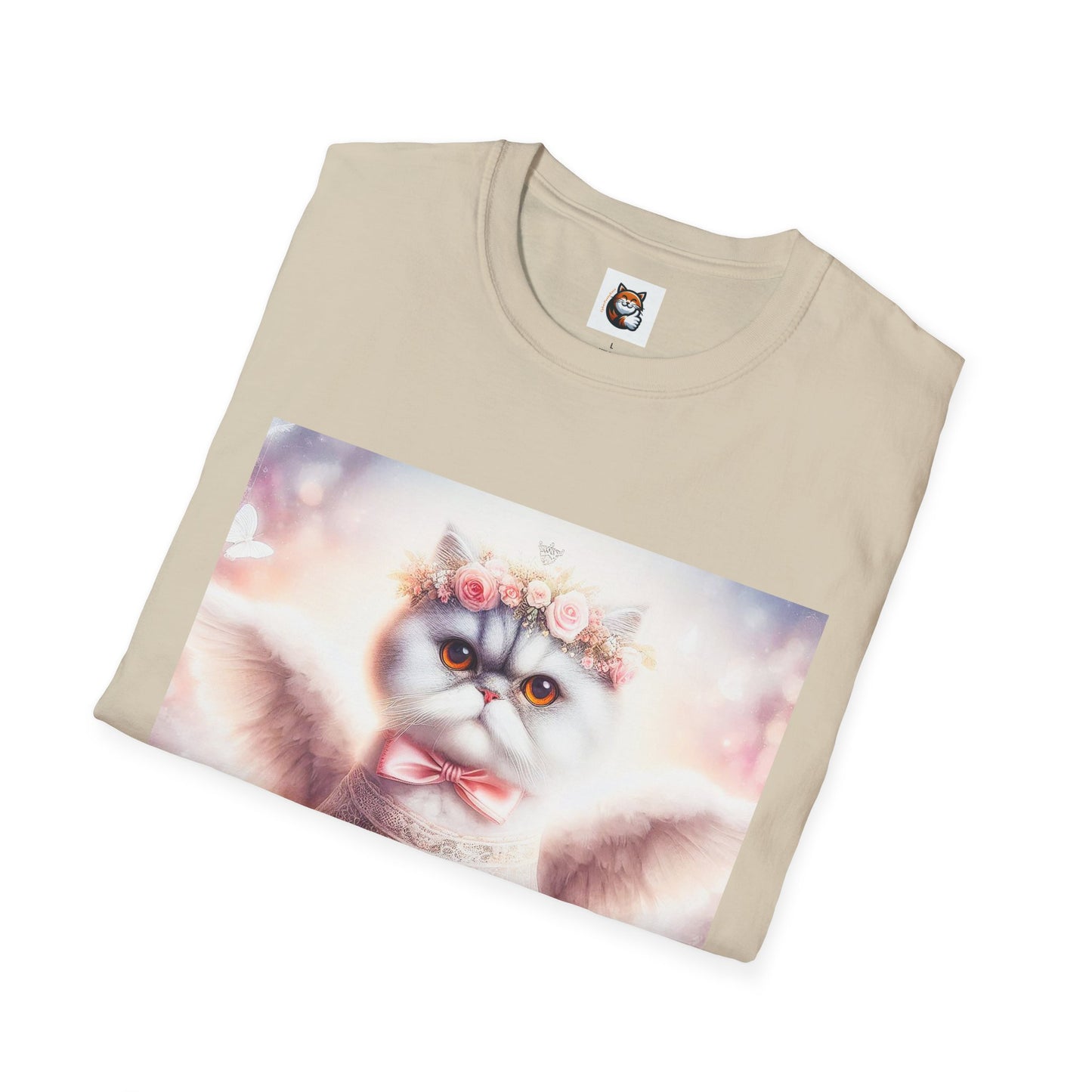 Selkirk Rex Cat T-Shirt flower Angel