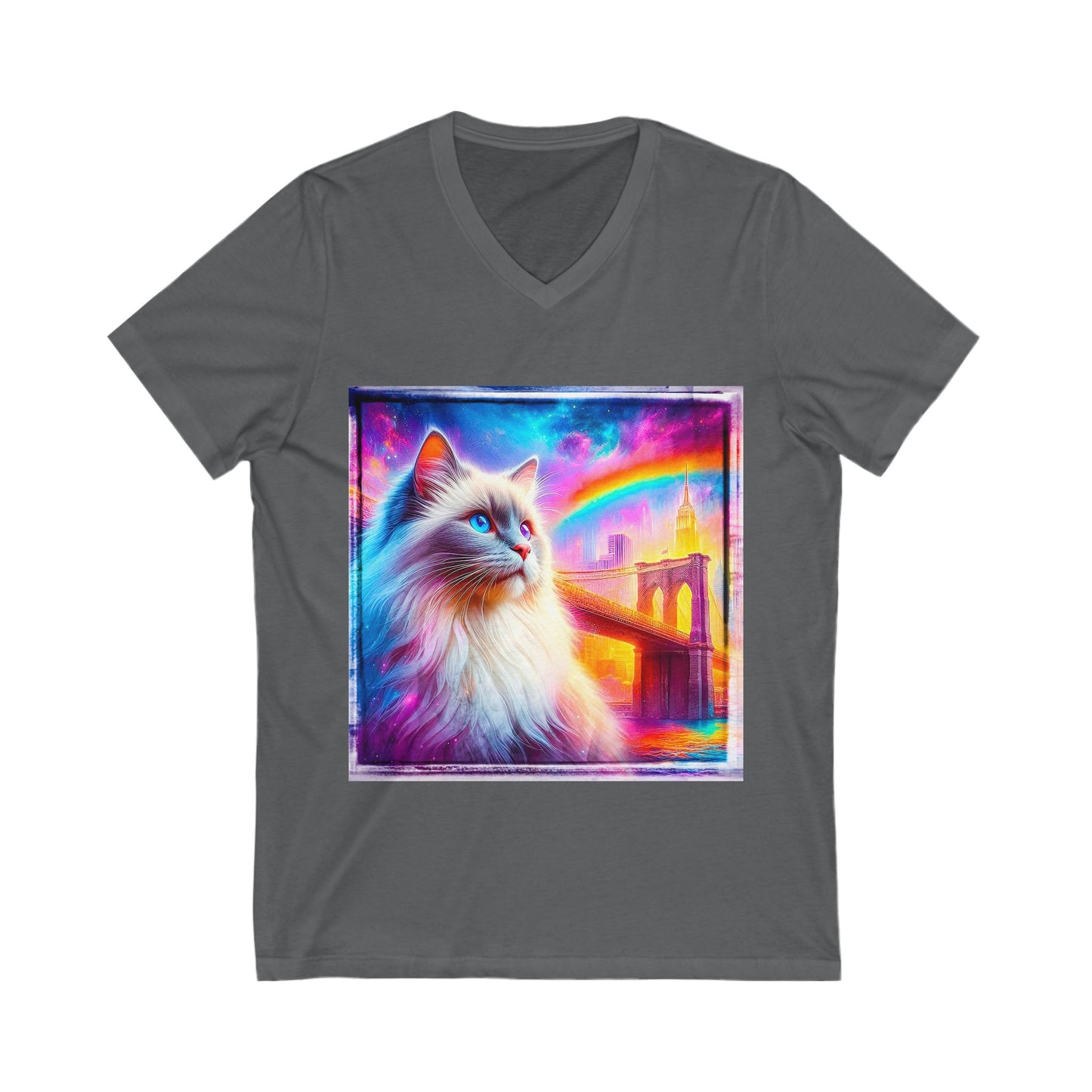 Birman rainbow bridge Jersey Short Sleeve V-Neck Tee