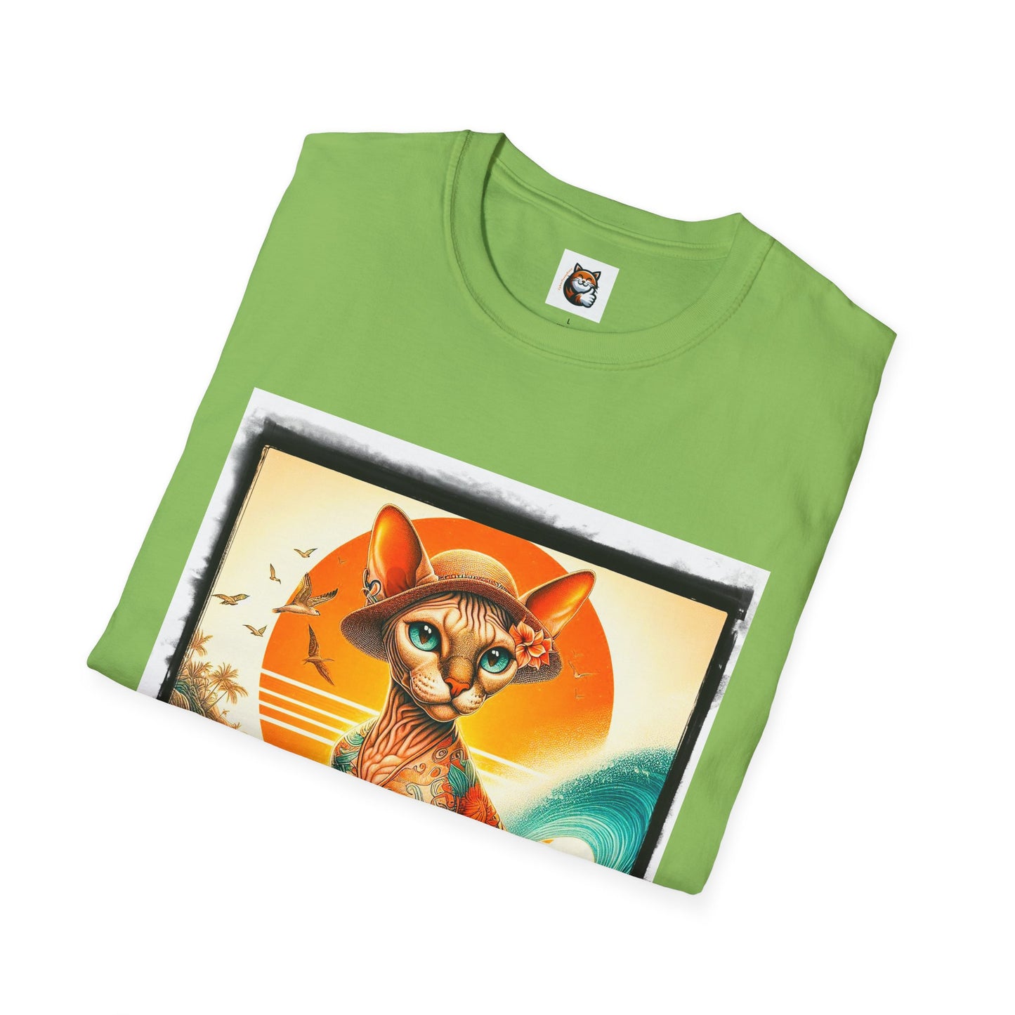 Devon Rex Cat Unisex Softstyle T-Shirt