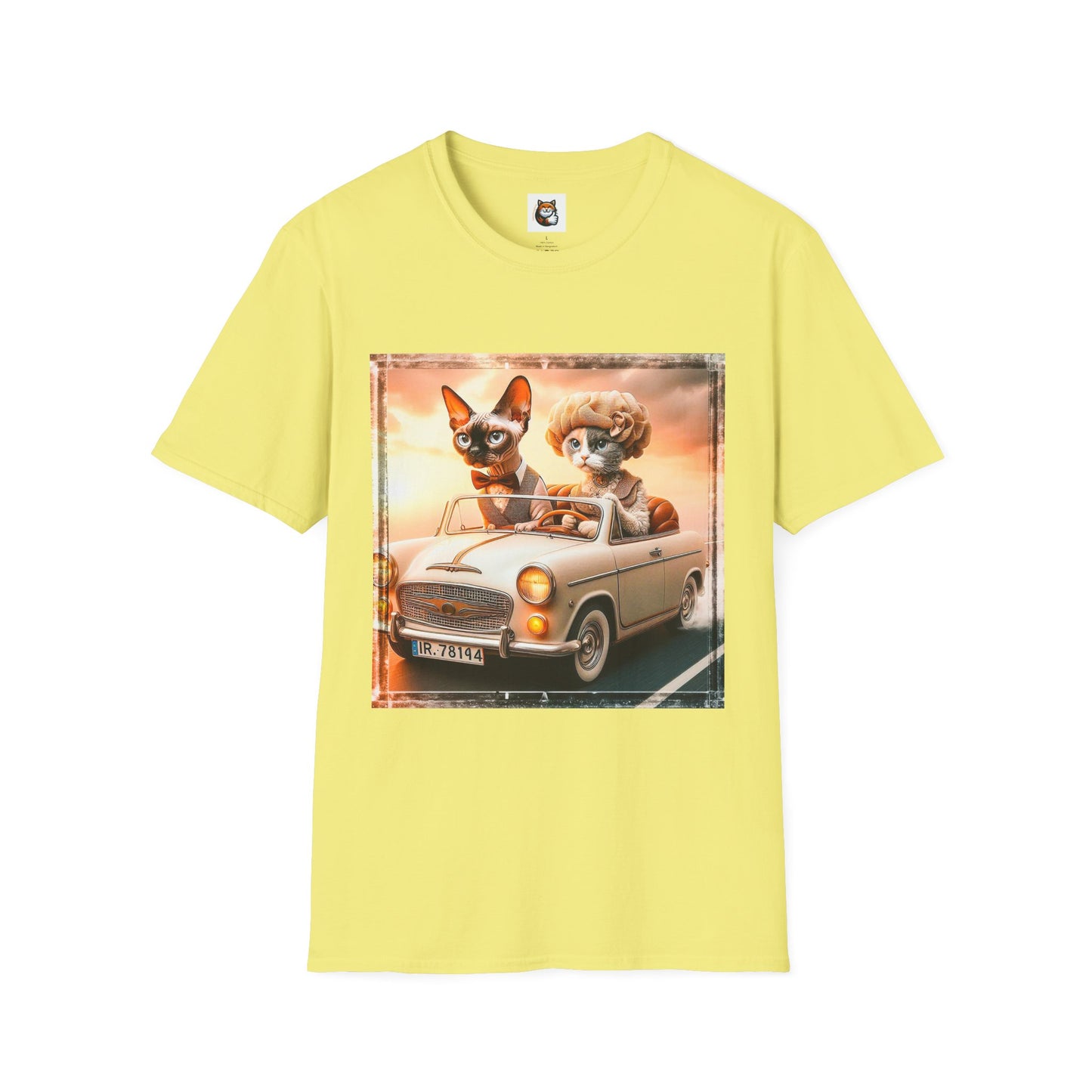 Wacky  Devon Rex pretty sunset  Unisex Softstyle T-Shirt