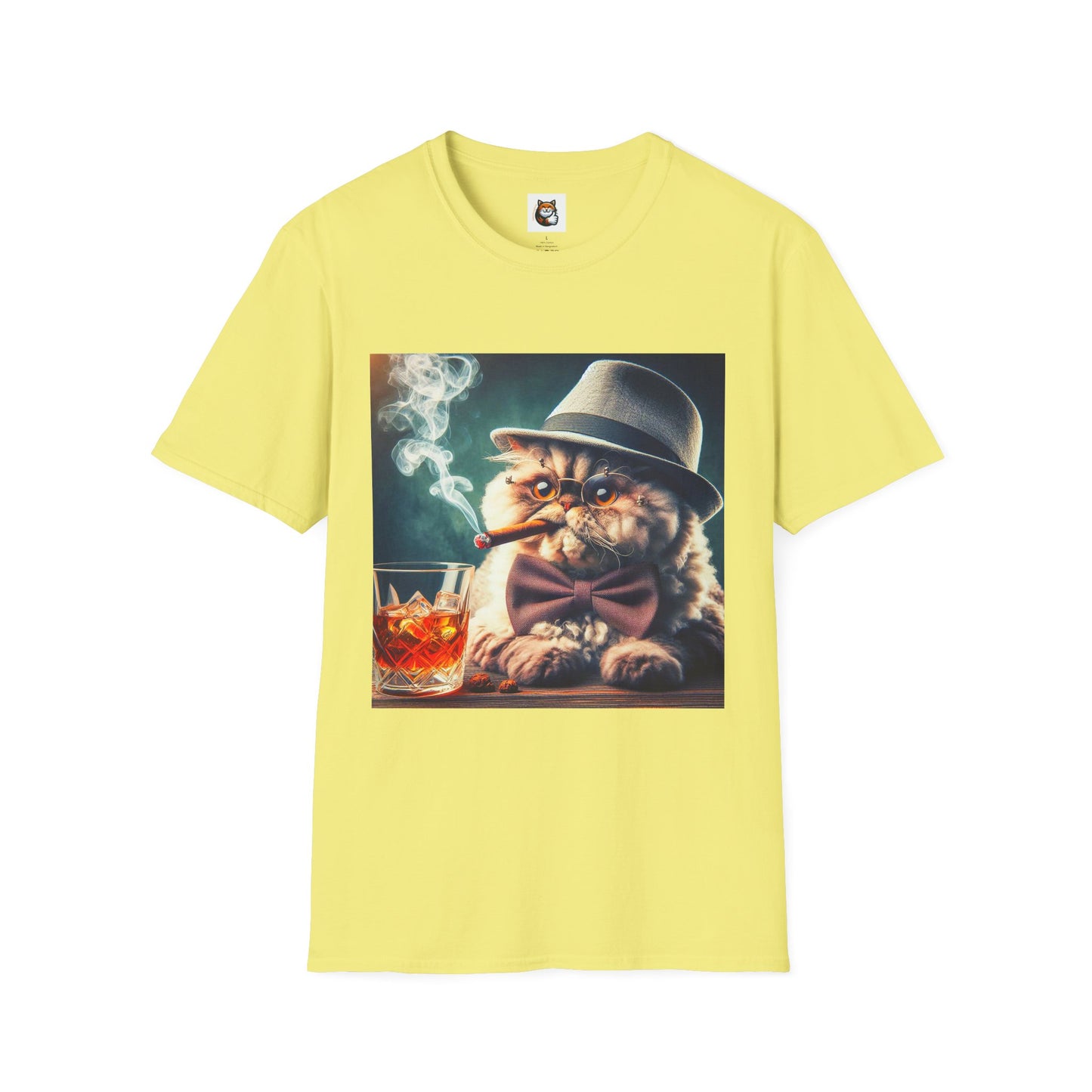 Selkirk Rex Cat T-Shirt cigars and whiskey