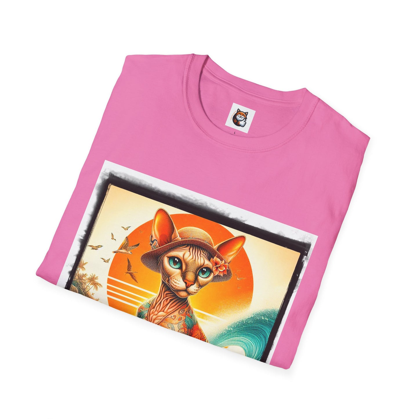 Devon Rex Cat Unisex Softstyle T-Shirt