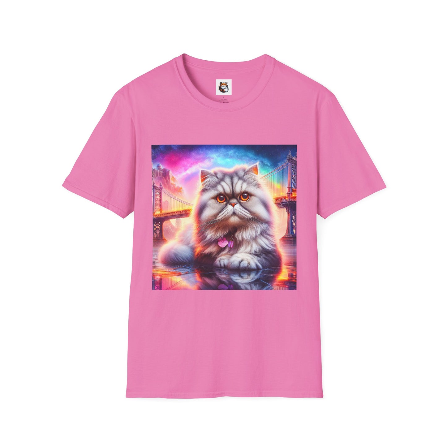 Selkirk Rex Cat T-Shirt purple sunset