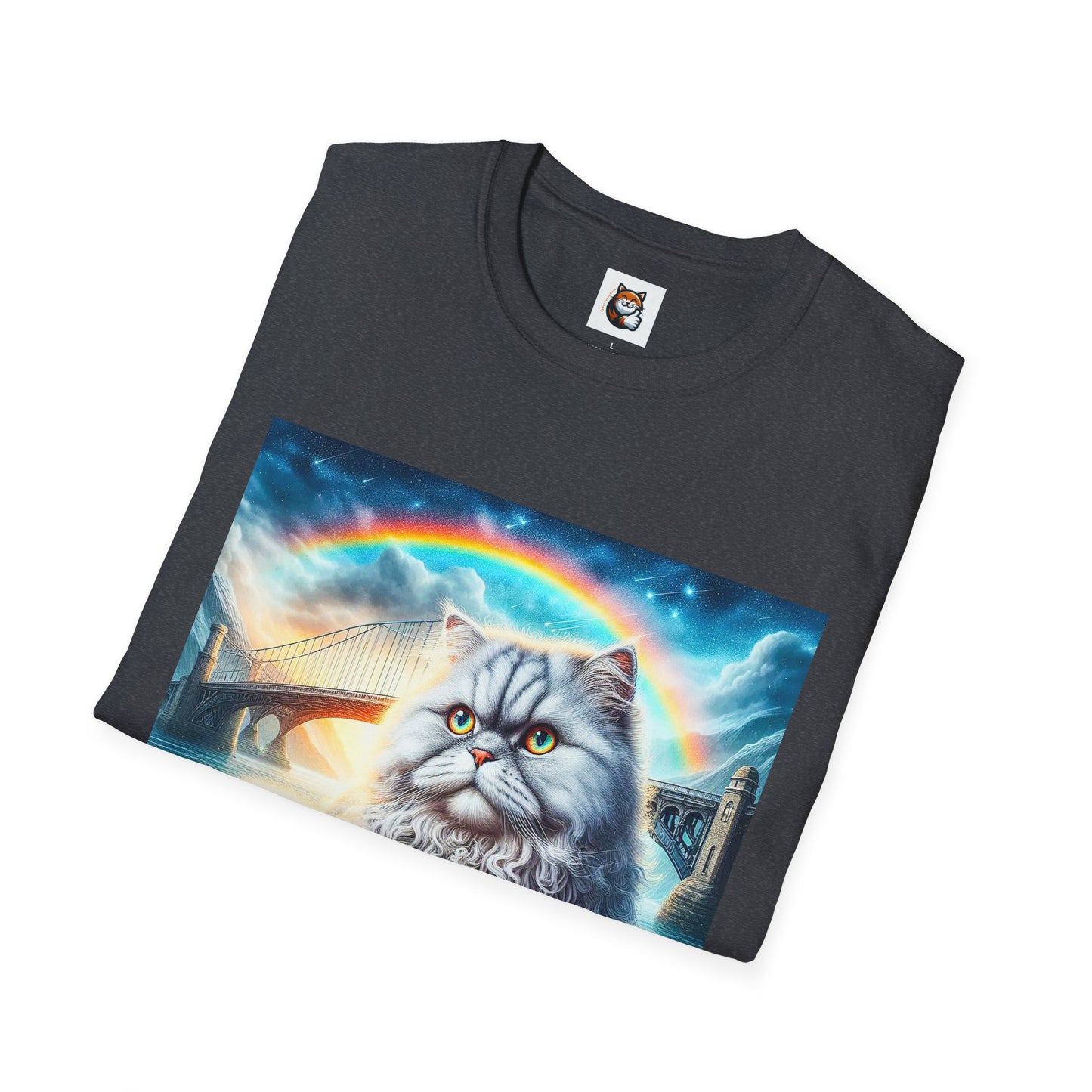 Selkirk Rex Cat T-Shirt  rainbow bridge