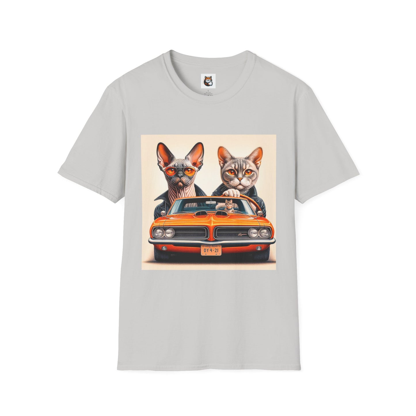 Wacky  Devon Rex Cool cats  Unisex Softstyle T-Shirt