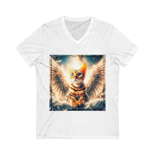 Bengal Unisex  pretty Angel Jersey Short Sleeve V-Neck Tee