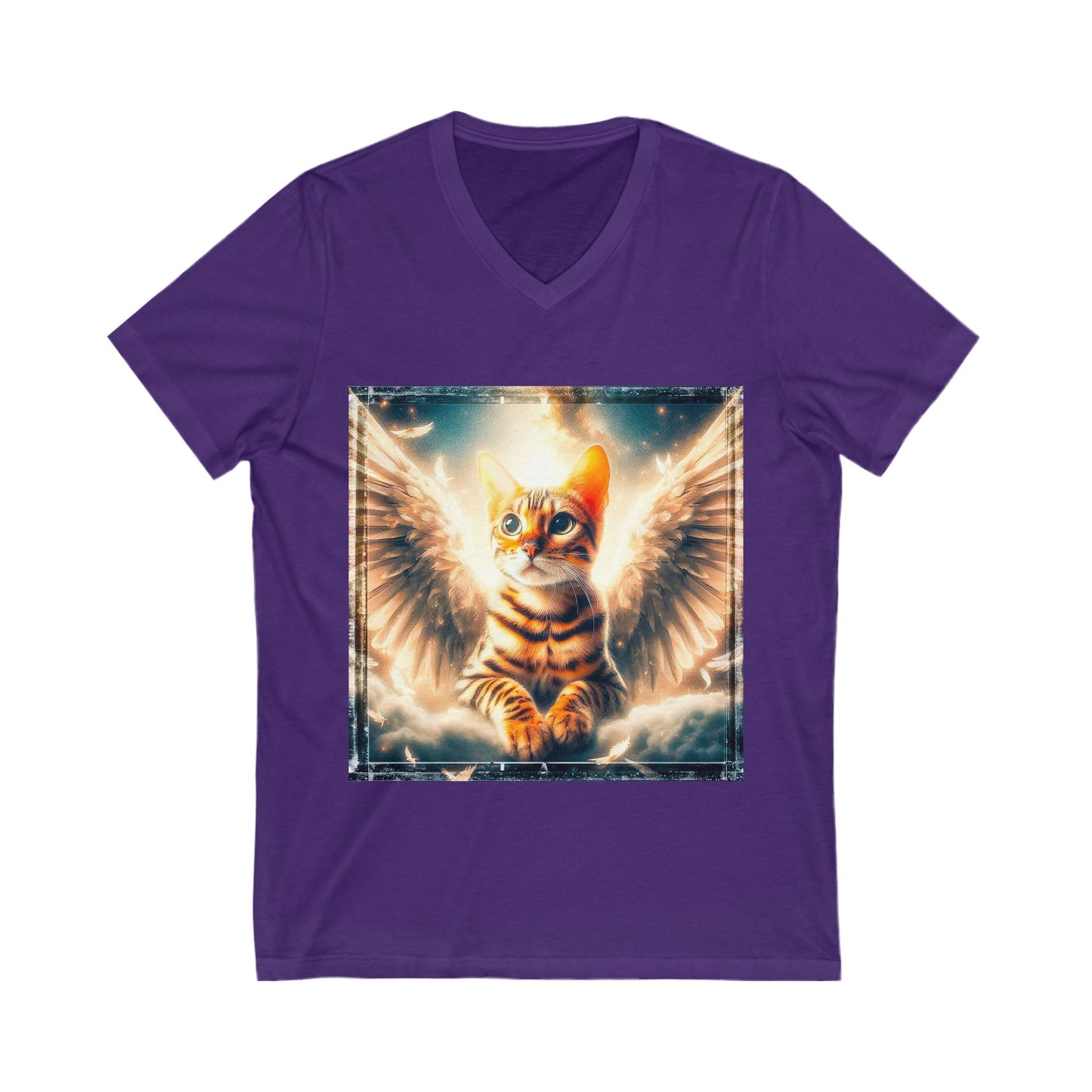 Bengal Unisex  pretty Angel Jersey Short Sleeve V-Neck Tee