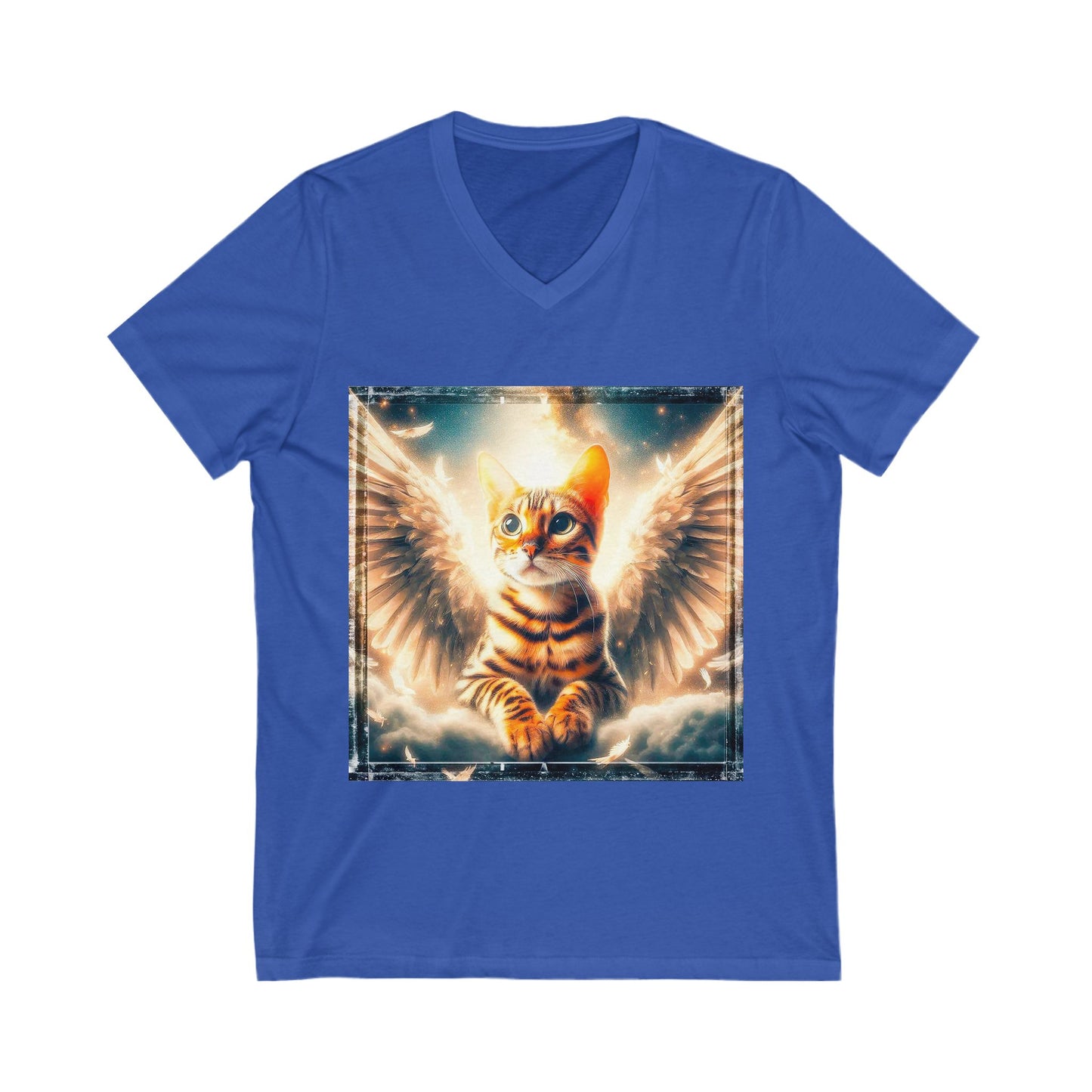 Bengal Unisex  pretty Angel Jersey Short Sleeve V-Neck Tee