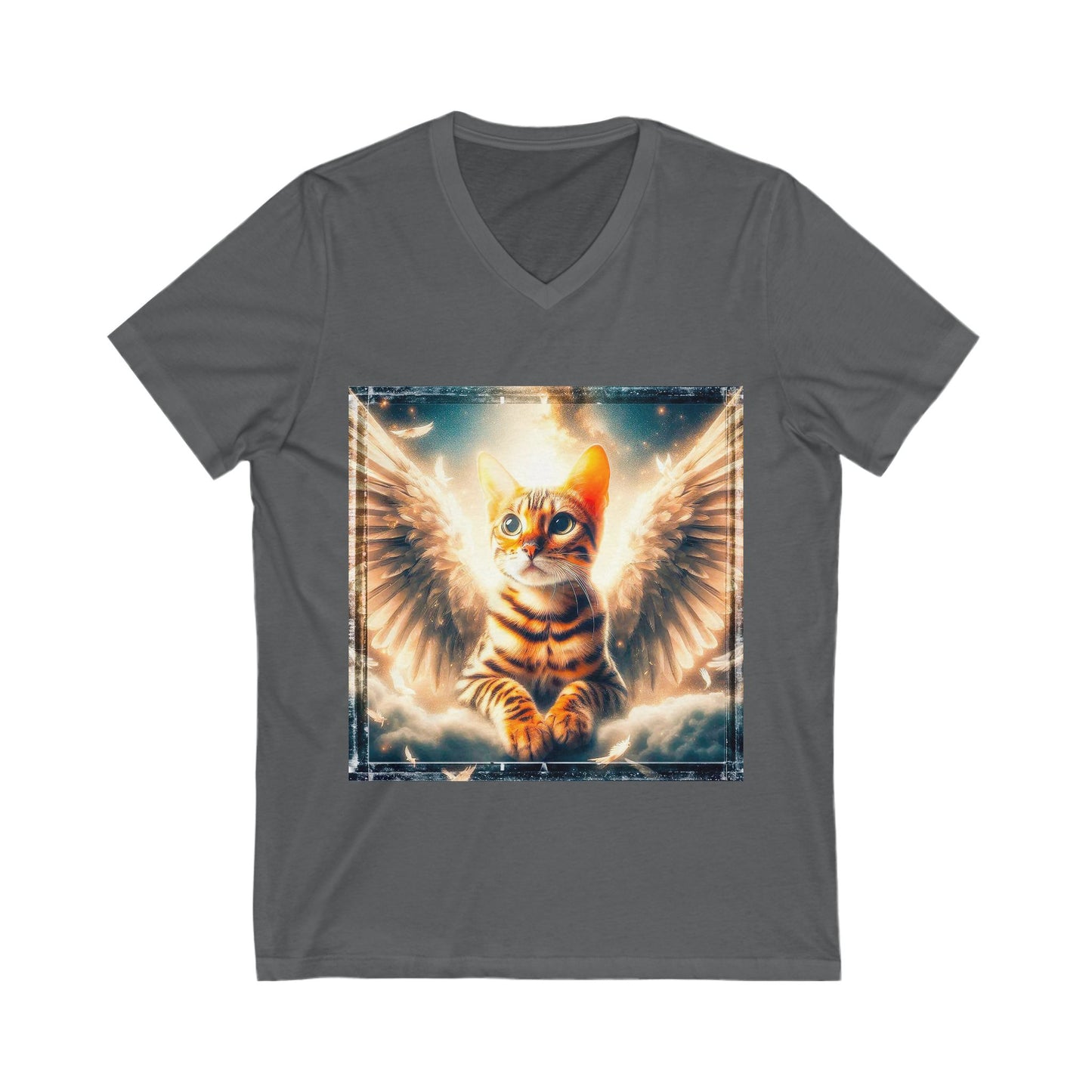 Bengal Unisex  pretty Angel Jersey Short Sleeve V-Neck Tee