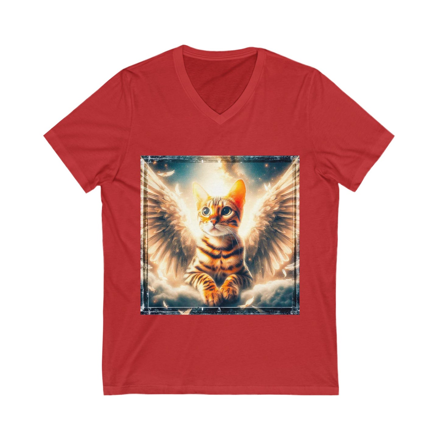 Bengal Unisex  pretty Angel Jersey Short Sleeve V-Neck Tee