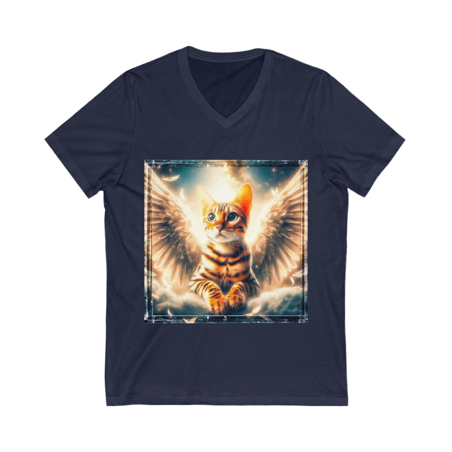 Bengal Unisex  pretty Angel Jersey Short Sleeve V-Neck Tee