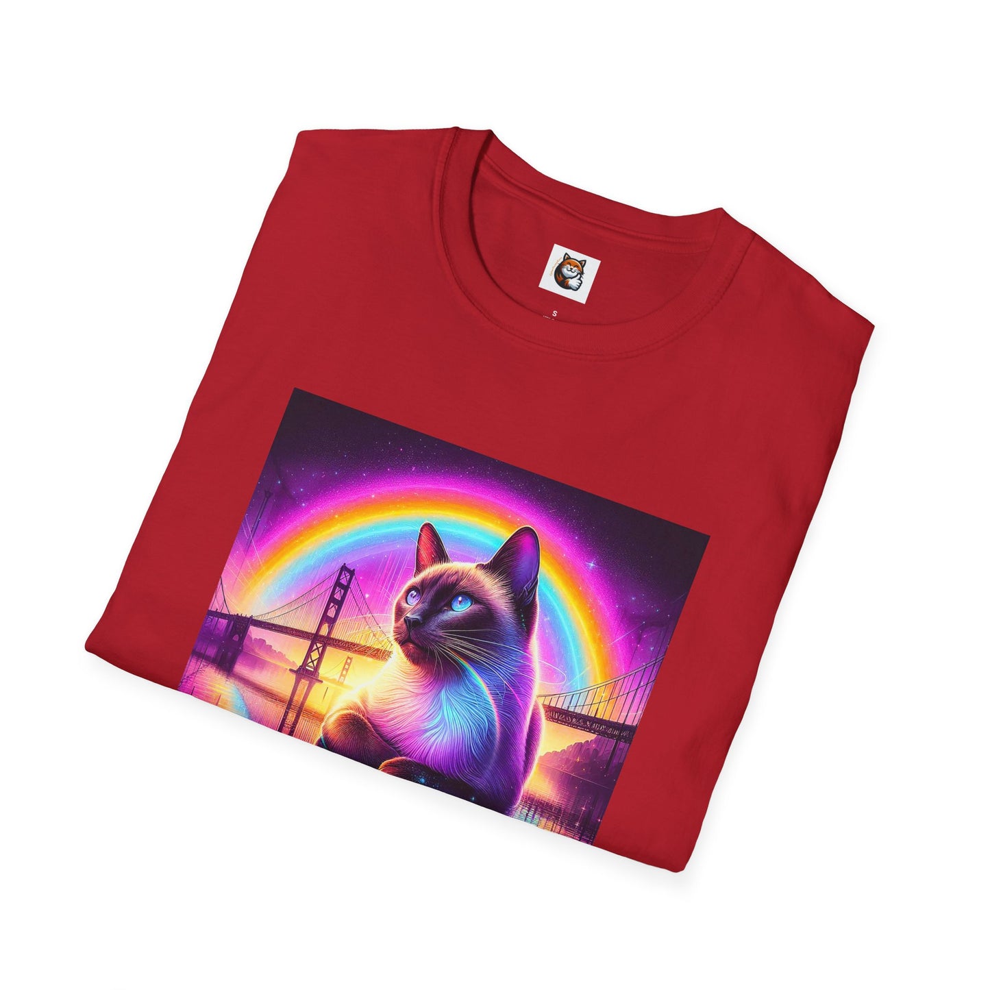 Siamese Cat purple rainbow
