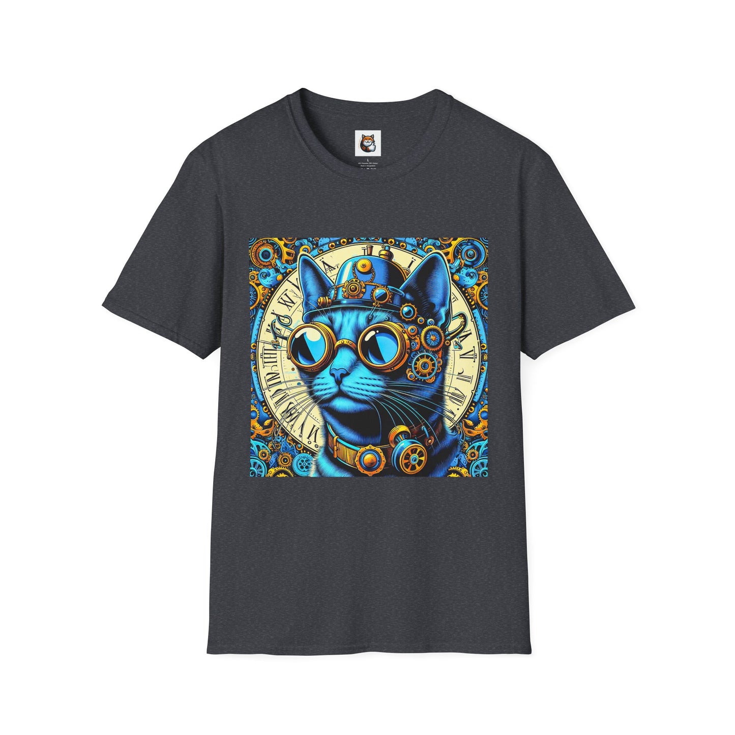 Russian Blue Cat steam punk T-Shirt