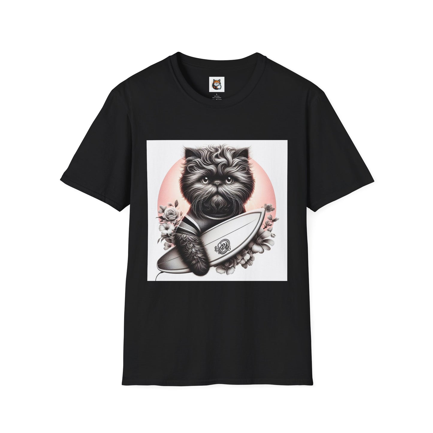 Selkirk Rex Cat T-Shirt fluffy surfer girl
