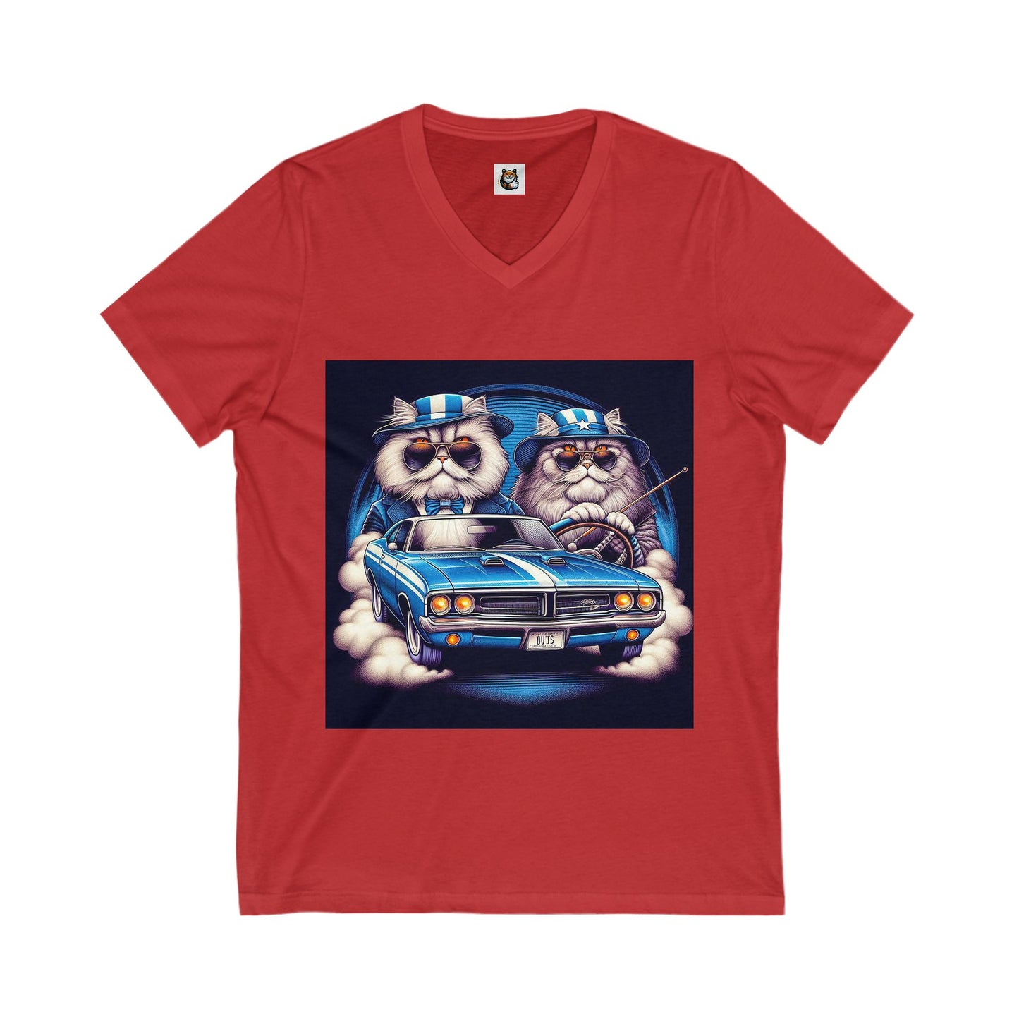 - Selkirk Rex American flag couple t shirt