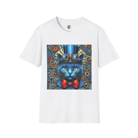 Russian Blue Cat Unisex Softstyle T-Shirt