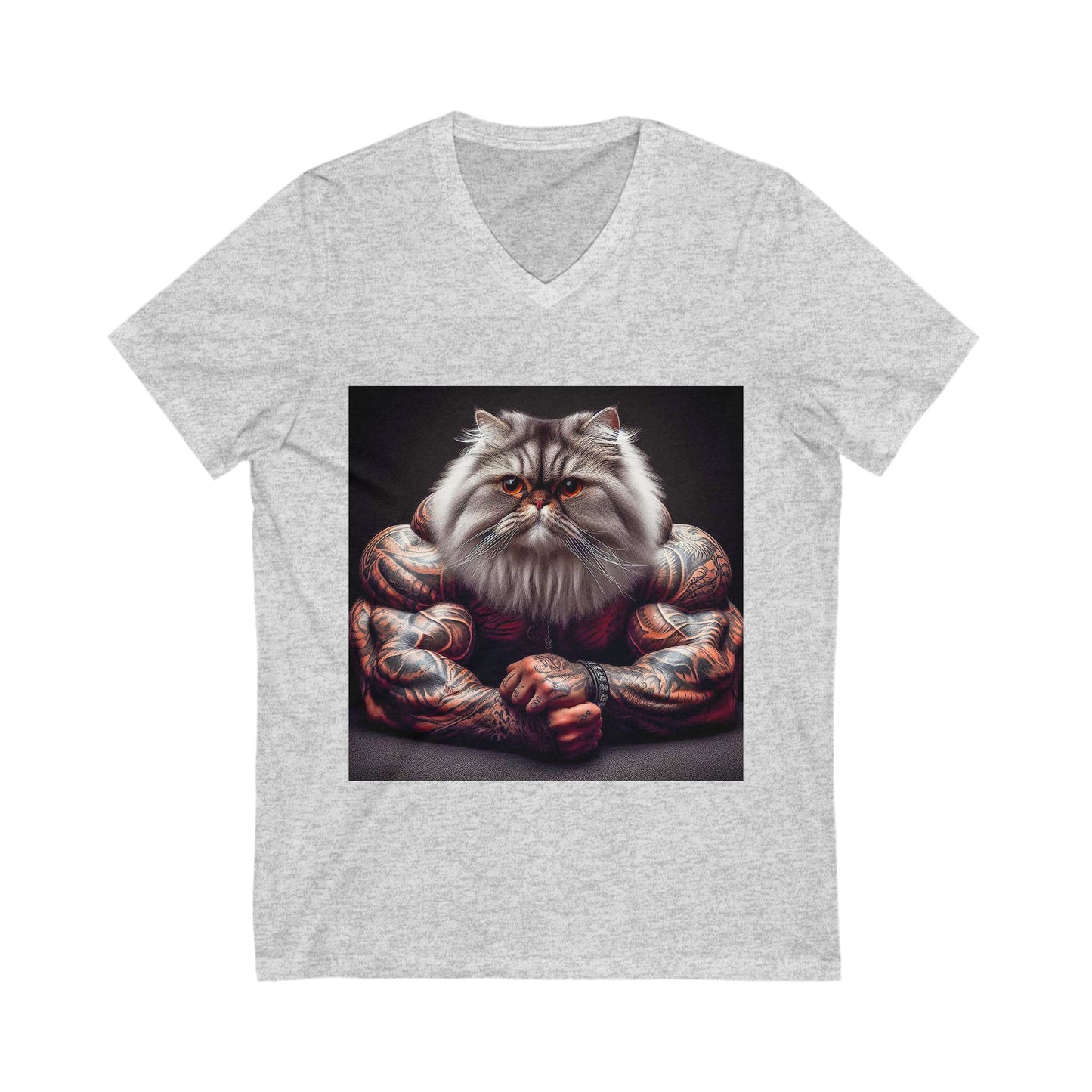 Persian Cat Unisex Jersey Short Sleeve V-Neck Tee